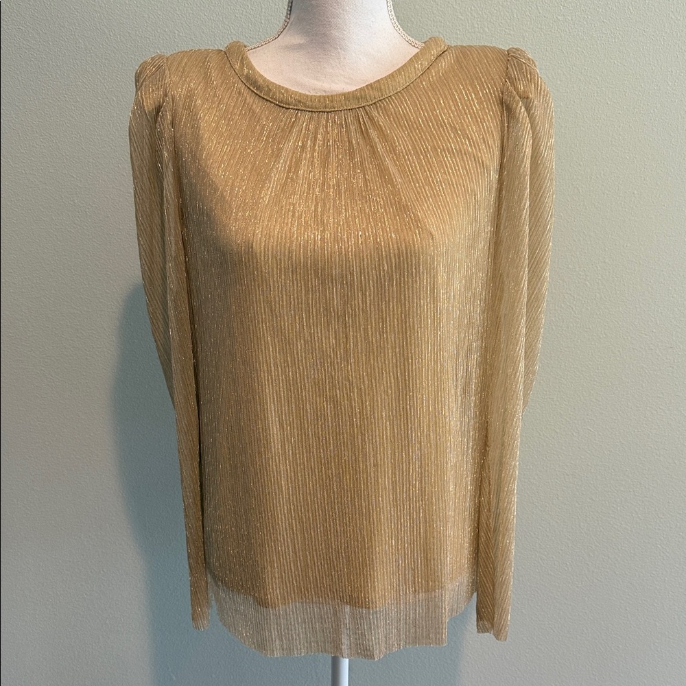 VINCE CAMUTO NWTS Elegant Gold Women's Top size Large
